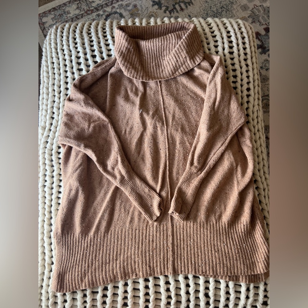 Brown turtleneck sweater